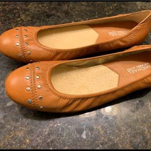 New Michael Kors Luggage Color Astor Flats size 9